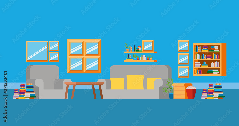 Home study room with books design Home study room with books design