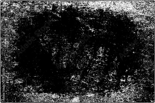 Grunge background black and white. Vector texture of scratches, chips, cracks. Monochrome gloomy pattern of the old surface