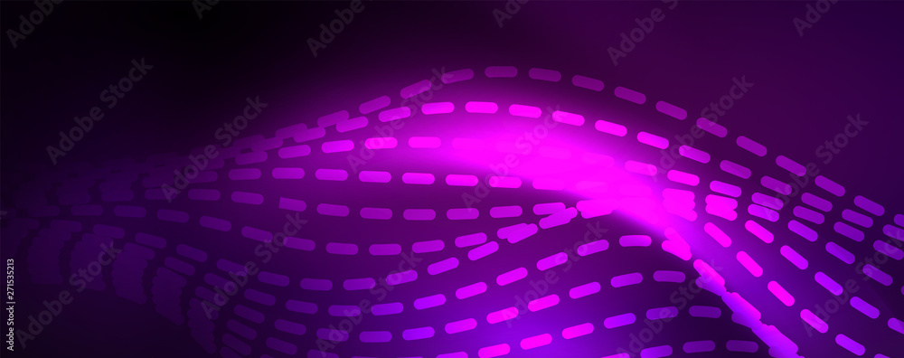 Neon vector wave lines abstract background, magic futuristic techno design Neon vector wave lines abstract background, magic futuristic techno design