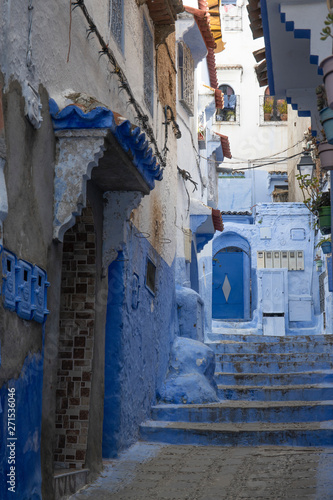 The blue doors of Chefchaouen, Morocco with their unique style © Marylou