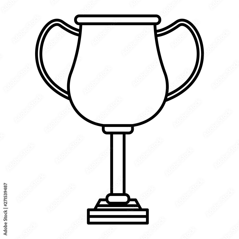 Obraz premium golden trophy cup icon cartoon black and white