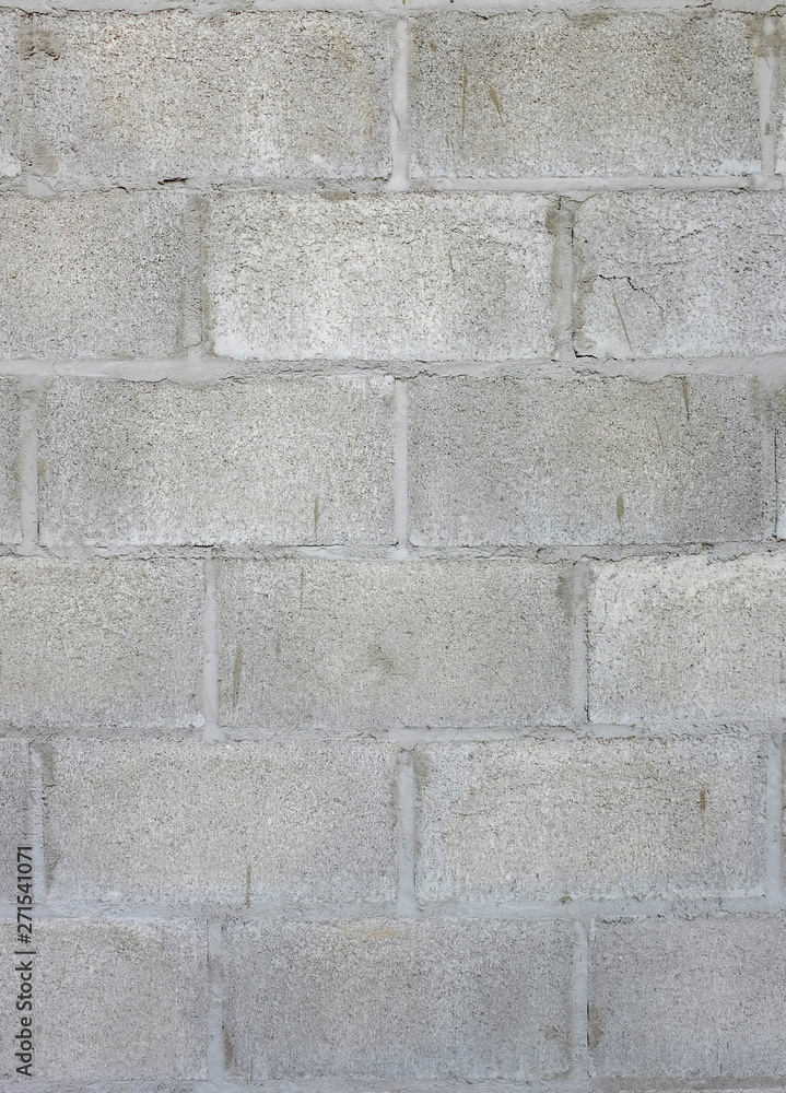 Naklejka premium Gray brick wall background.