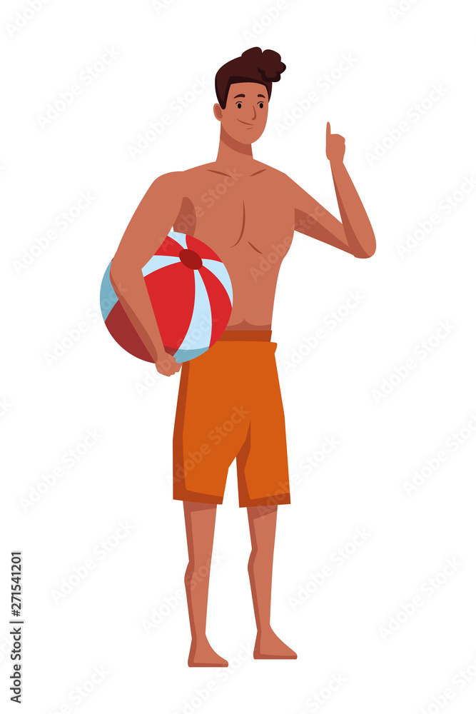 Young men in summer time cartoons Young men in summer time cartoons
