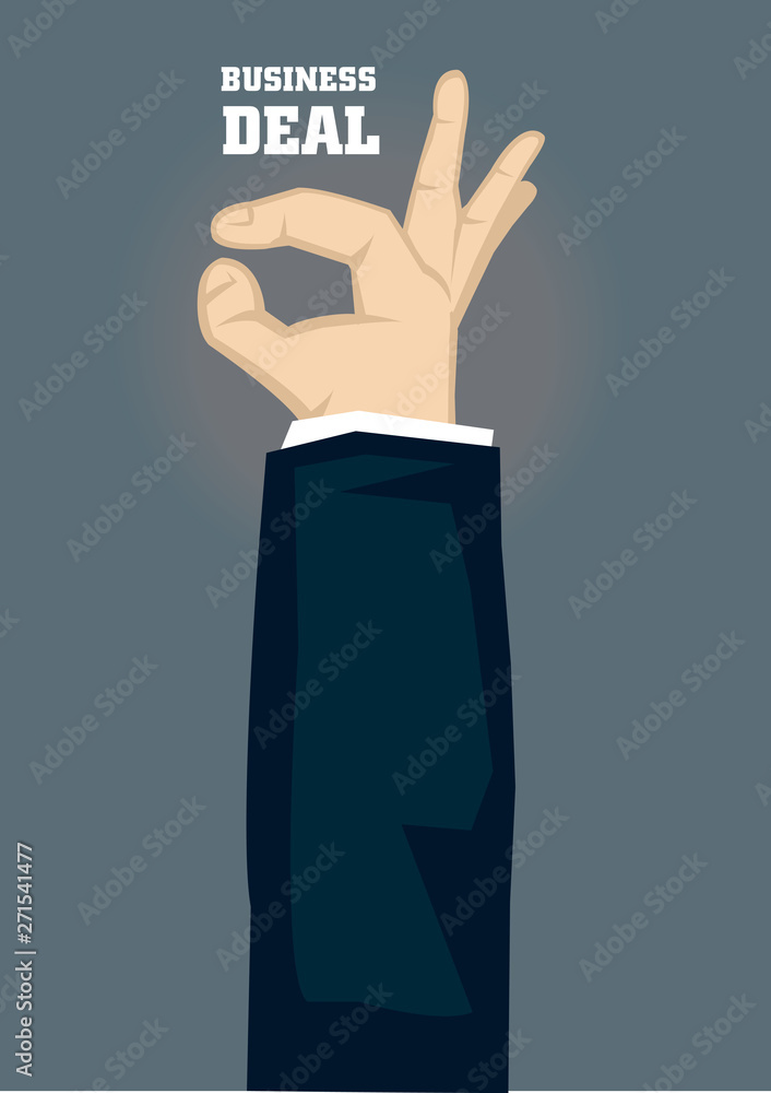 Okay Sign Hand Gesture Vector Illustration Okay Sign Hand Gesture Vector Illustration