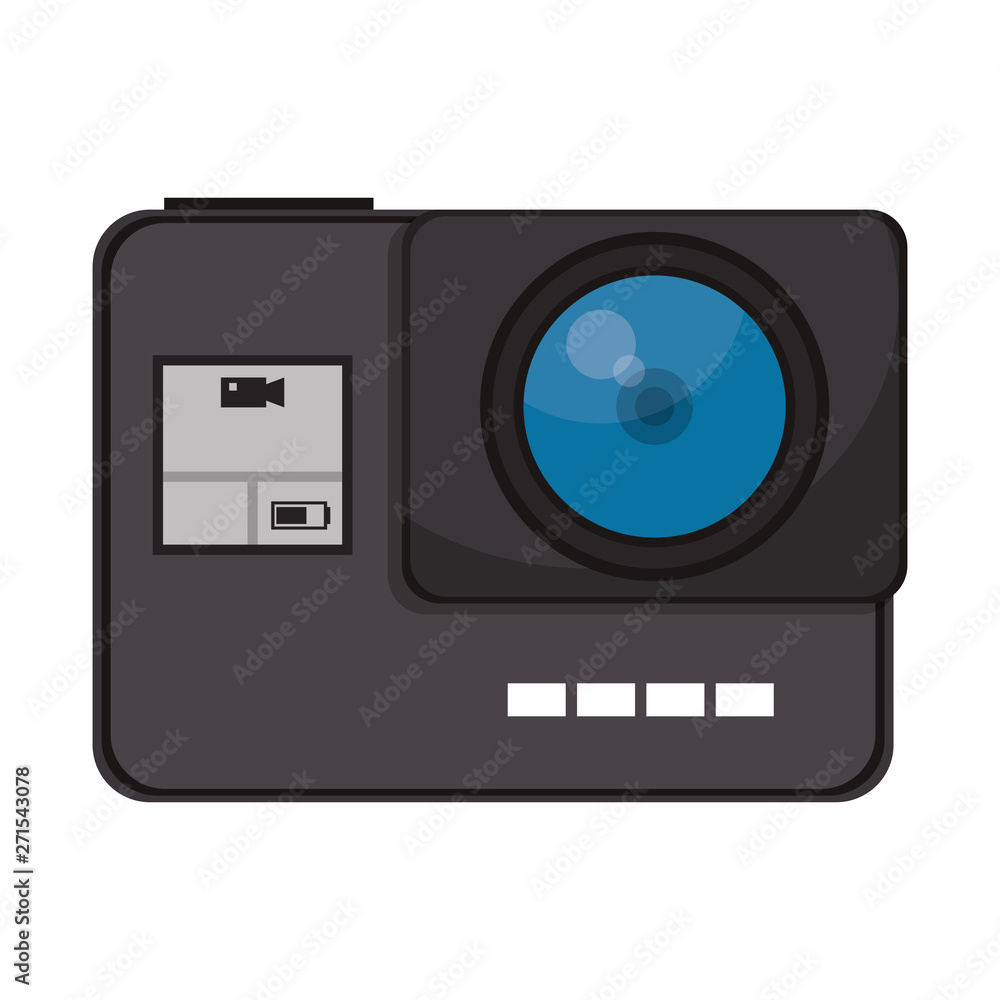 Obraz premium Vintage photographic camera symbol isolated