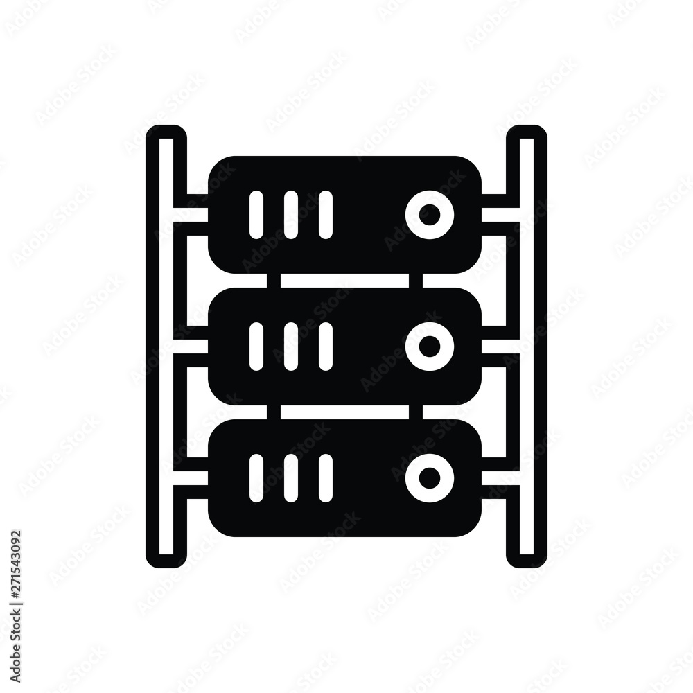 Black solid icon for server cloud Black solid icon for server cloud