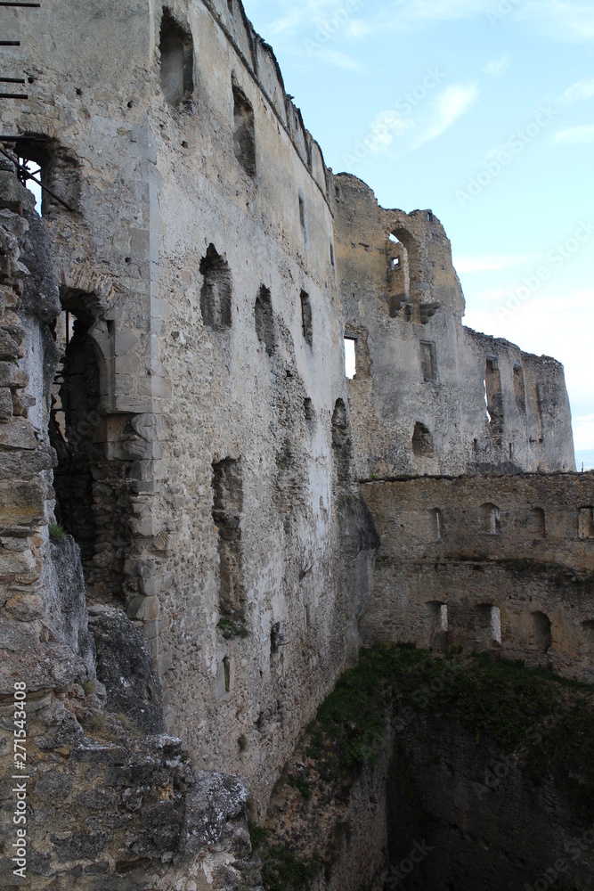 Fototapeta premium Walls of Lietava castle, Žilina district, Slovakia
