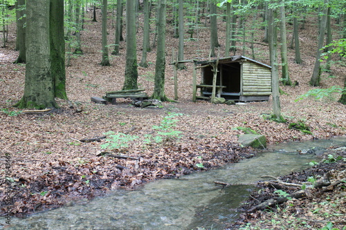 Wooden Shack in Male Karpaty mountains near Biely kríž, Slovakia photo