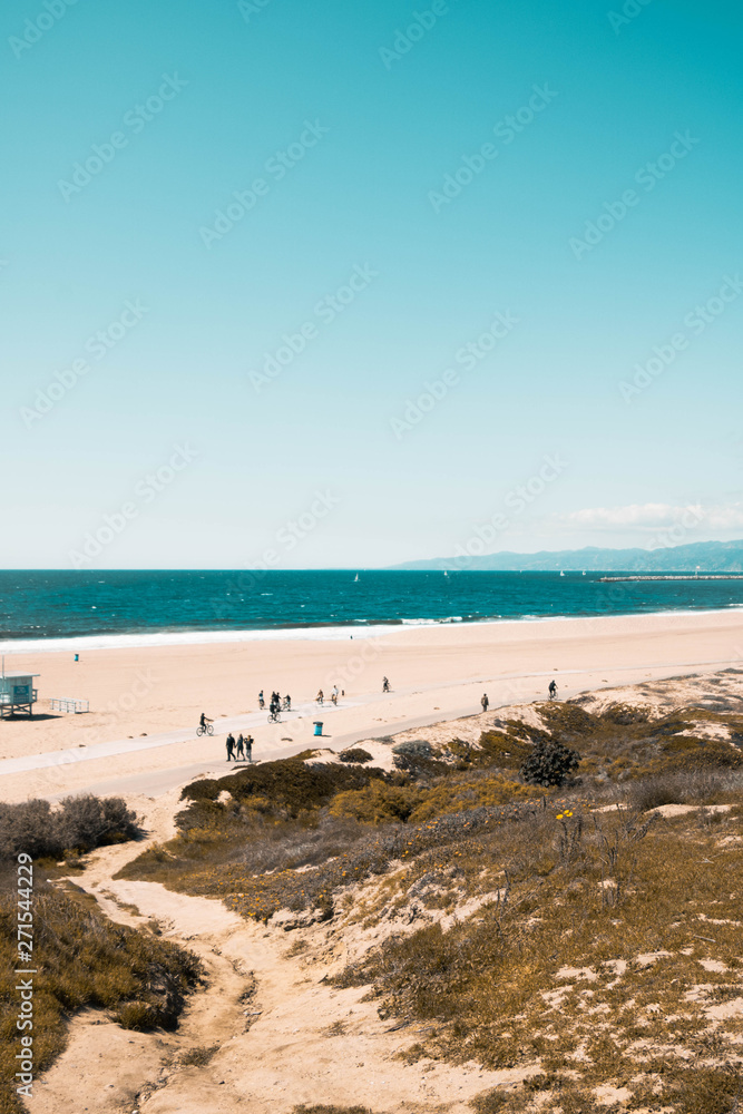Santa Monica Beach In Los Angeles California