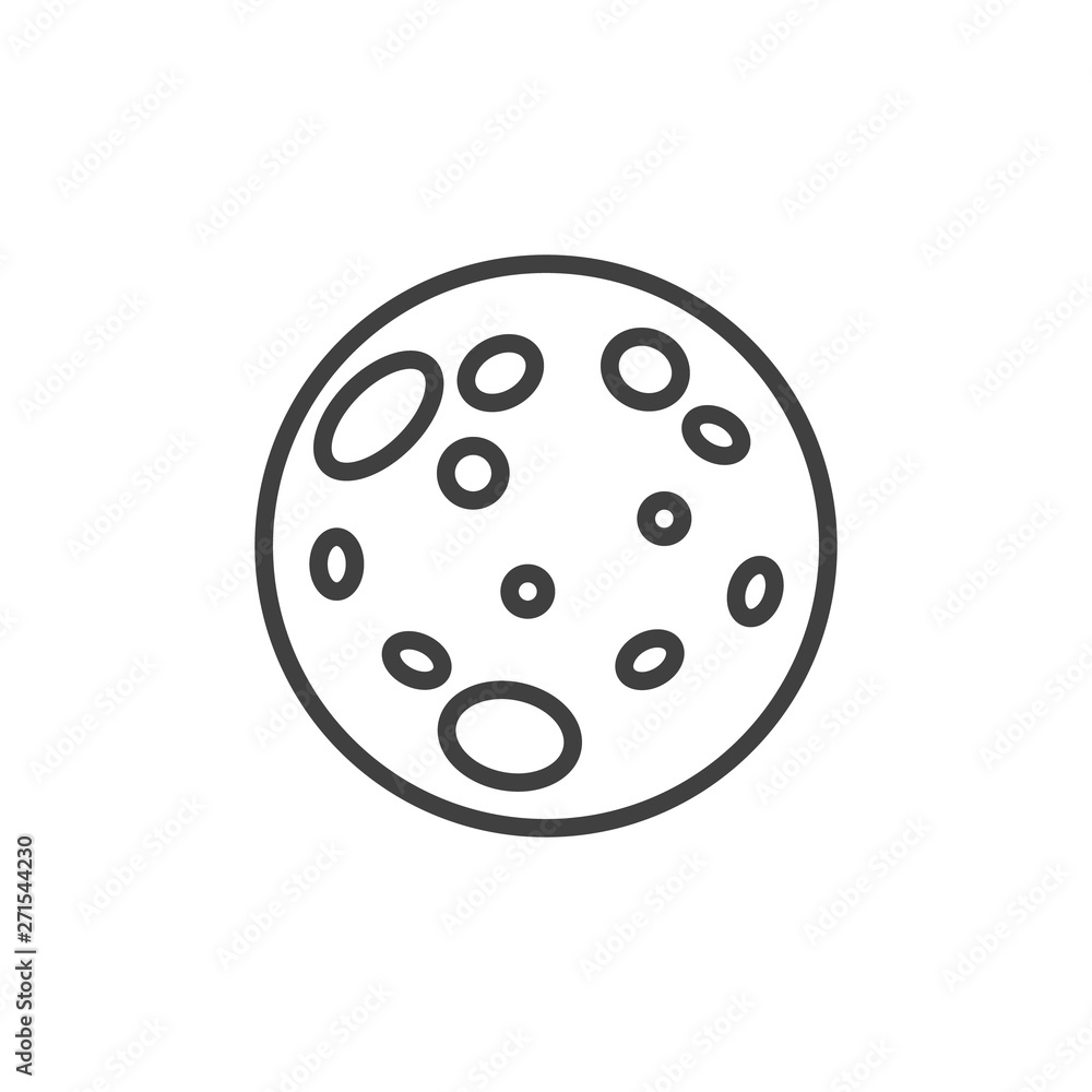 Full moon line icon. linear style sign for mobile concept and web design. Moon planet outline vector icon. Symbol, logo illustration. Vector graphics Full moon line icon. linear style sign for mobile concept and web design. Moon planet outline vector icon. Symbol, logo illustration. Vector graphics