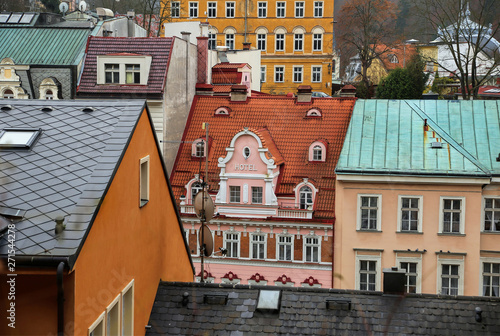 Old architecture of Karlovy Vary, Czech Republic
