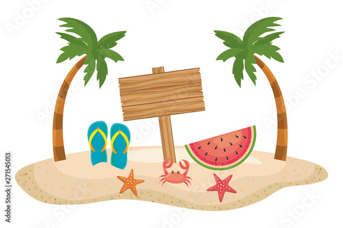 Palm tree of summer season design