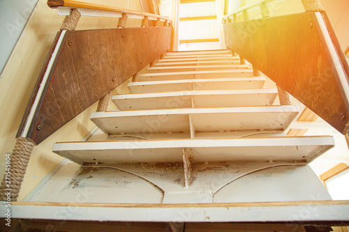 Foto Ladder on the ship leading from cabin to deck