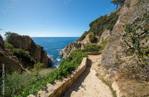 Round roads through Lloret de Mar, Costa brava