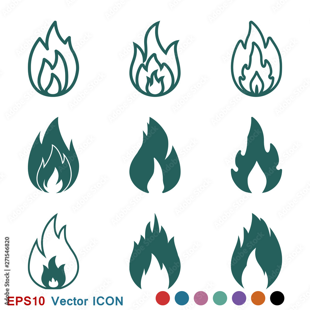 Fire icon vector. Icon illustration for logo design Fire icon vector. Icon illustration for logo design