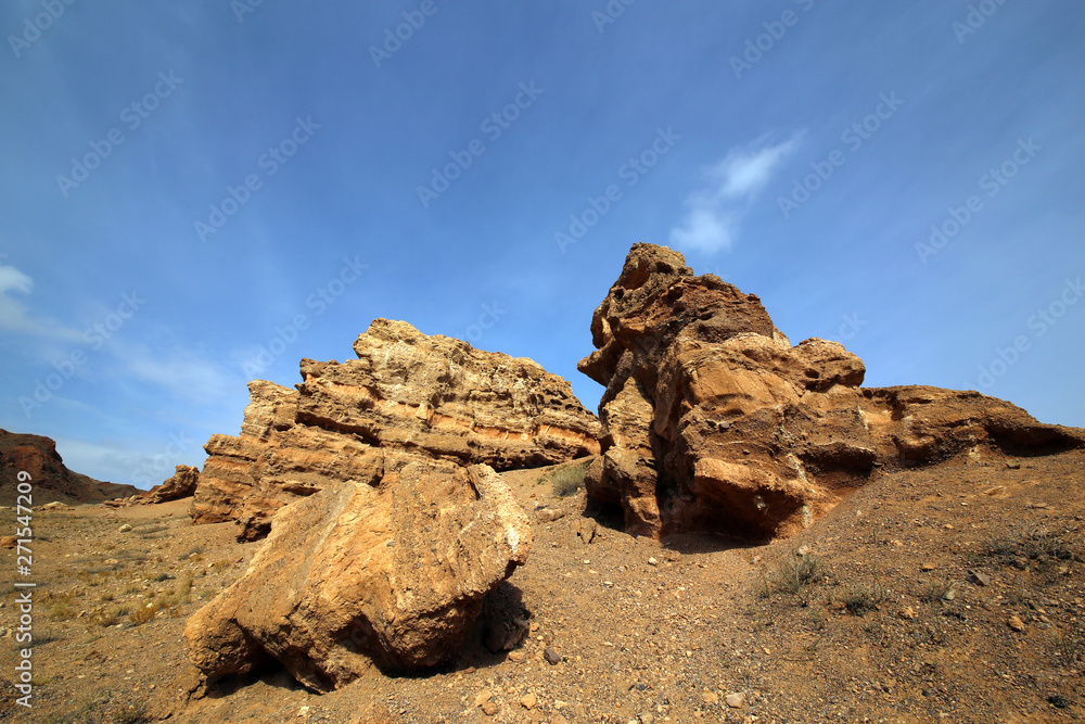 Fototapeta premium Canyon of the Charyn River in Kazakhstan.