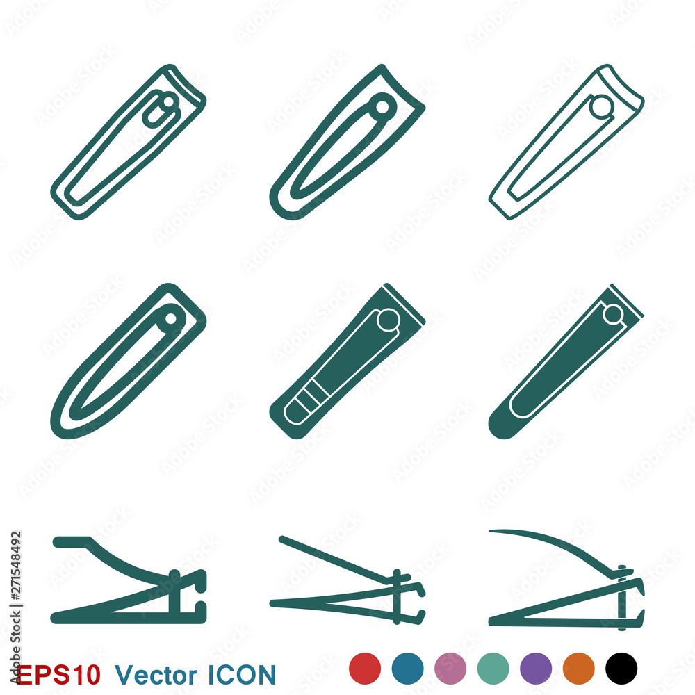 Nail clippers icon logo, illustration, vector sign symbol for design Nail clippers icon logo, illustration, vector sign symbol for design