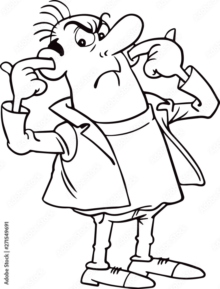 Fototapeta premium Businessman covering his ears with hand