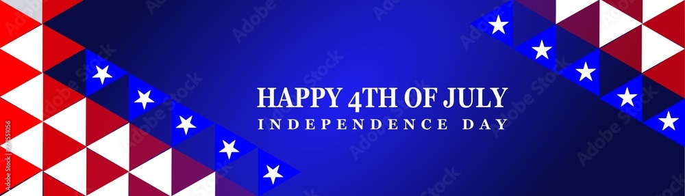 Happy 4th Of July USA Independence Day Header Or Banner Background. Happy 4th Of July USA Independence Day Header Or Banner Background.