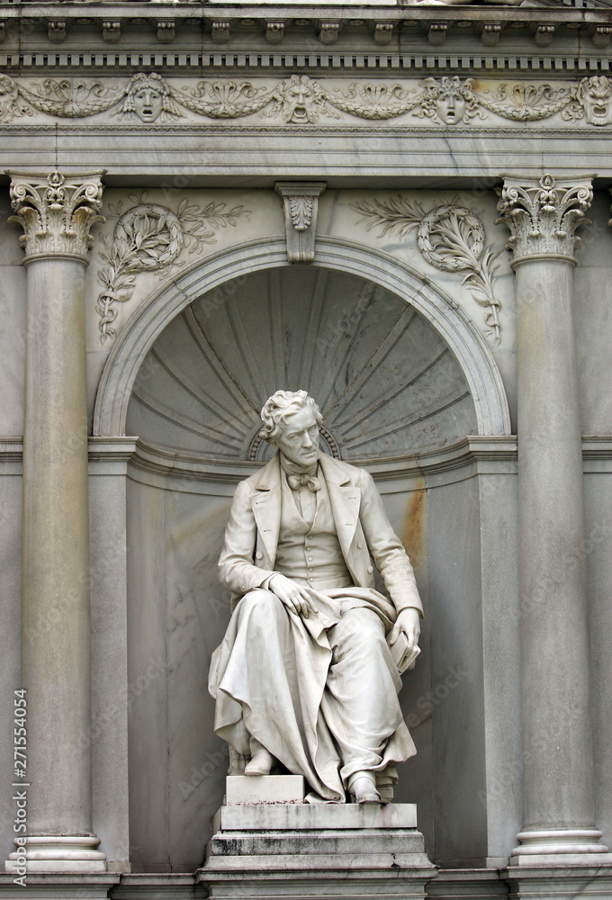 Monument of the writer Franz Grillparzer Volksgarten Vienna Austria