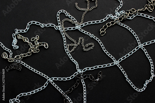abstract background with different chains