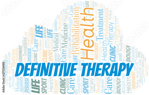 Definitive Therapy word cloud. Wordcloud made with text only.