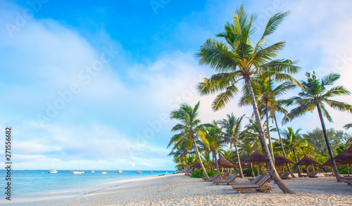 Beautiful sky and blue sea