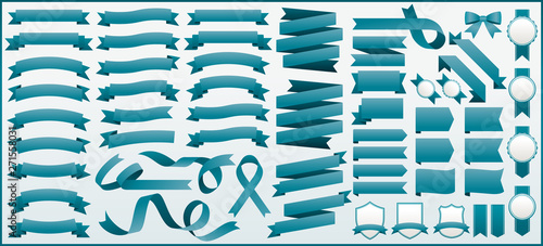 リボン素材セット 57 ribbons vector set