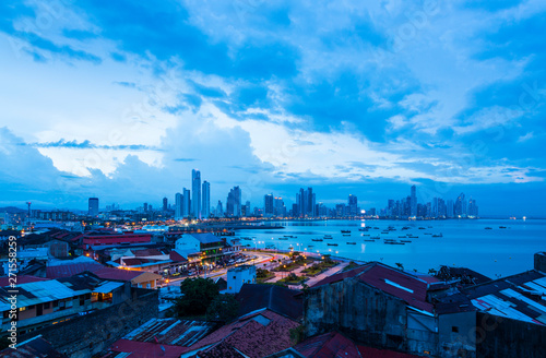 Skyline from Old Town, Panama City, Panama, Central America, America photo