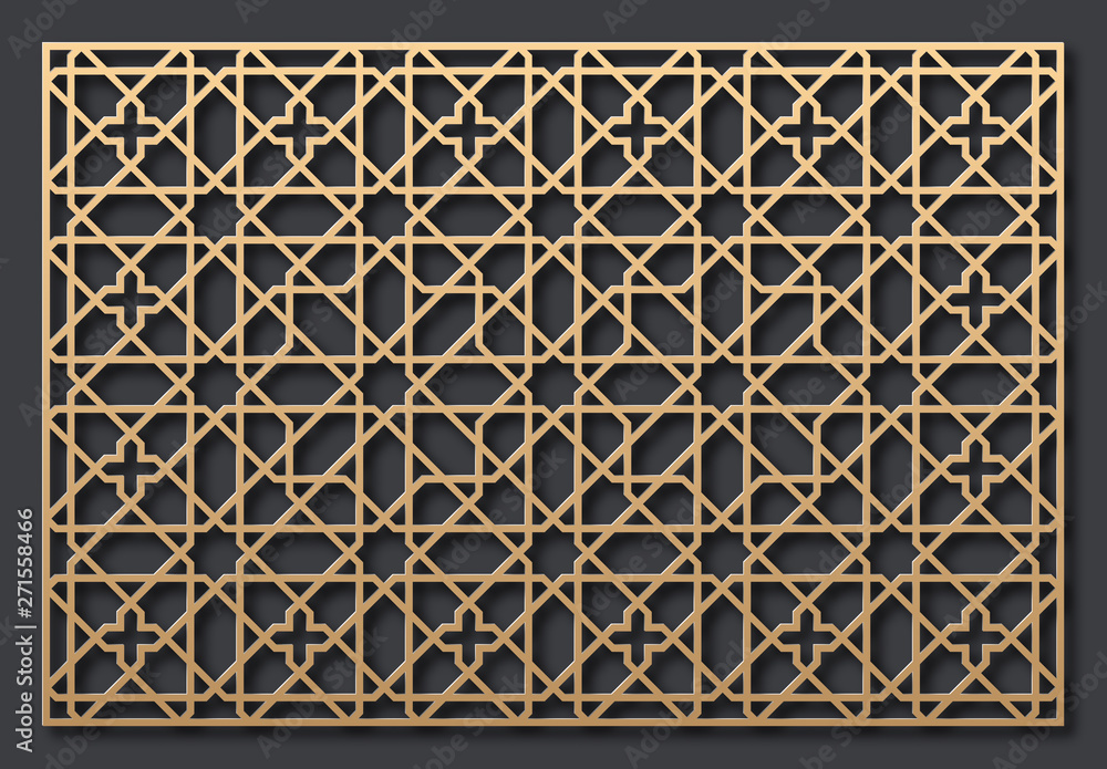 The oriental template pattern for laser cutting. Geometric ornament. The oriental template pattern for laser cutting. Geometric ornament.
