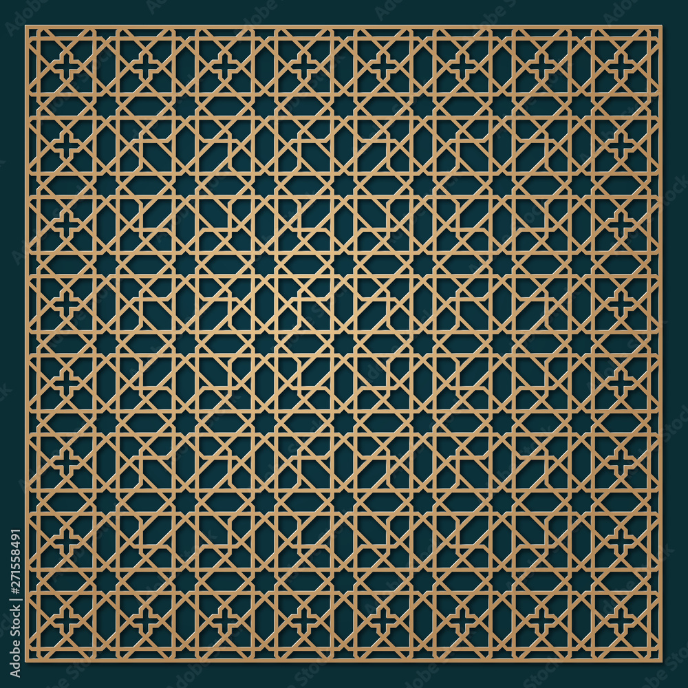 The oriental template pattern for laser cutting. Geometric ornament. The oriental template pattern for laser cutting. Geometric ornament.