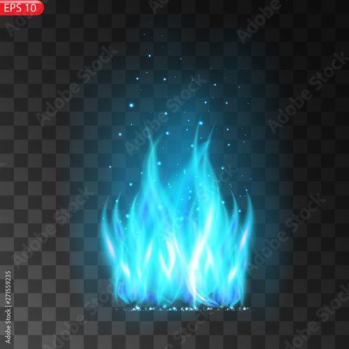 Realistic burning fire flames vector 