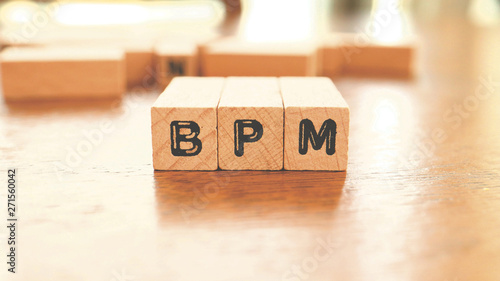 Wooden Text Block of BPM