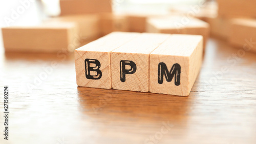 Wooden Text Block of BPM