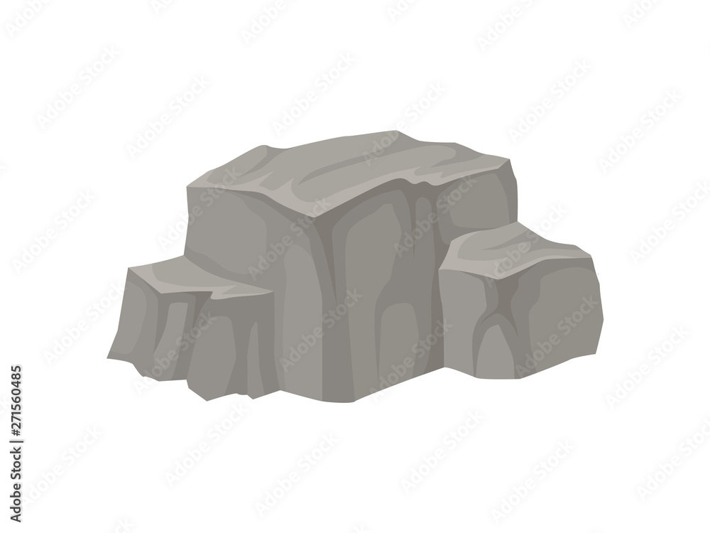 Large stone with a flat top. Vector illustration on white background. Large stone with a flat top. Vector illustration on white background.