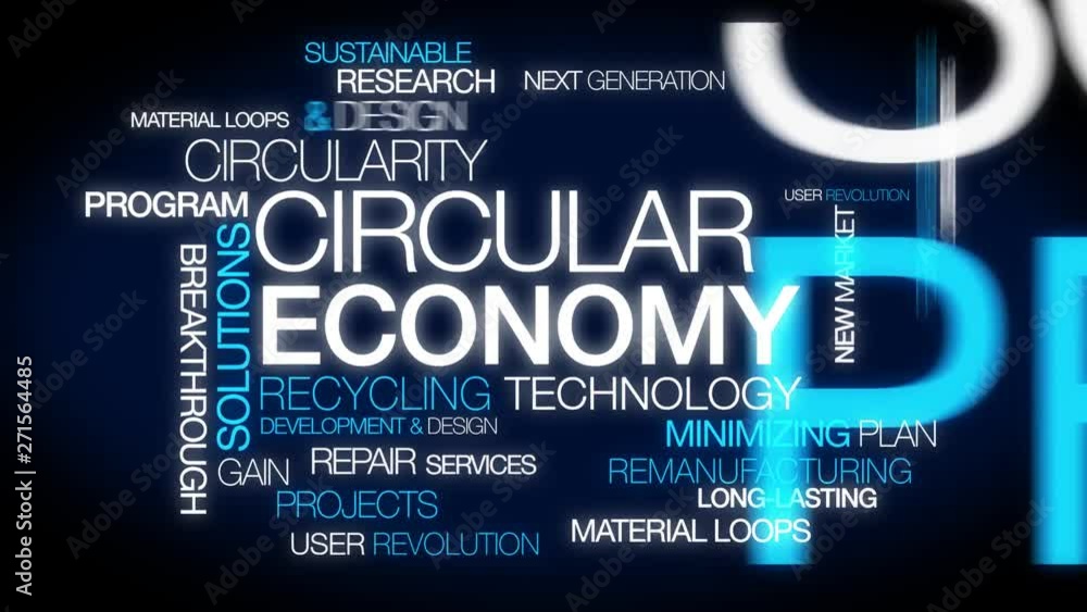 Circular economy reuse remake recycle words tag cloud circularity green sustainable business long-lasting design, maintenancerepairreuse remanufacturing refurbishing recycling