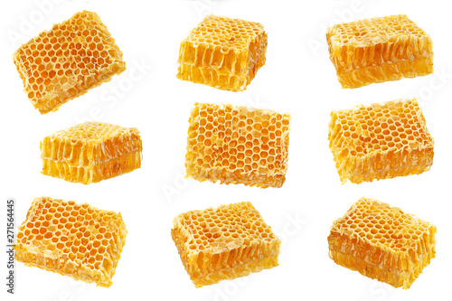 Obraz na płótnie Yellow Honeycomb slice collection