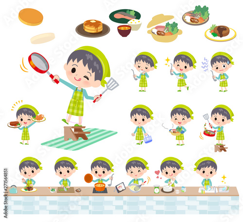 blue clothing boy_cooking
