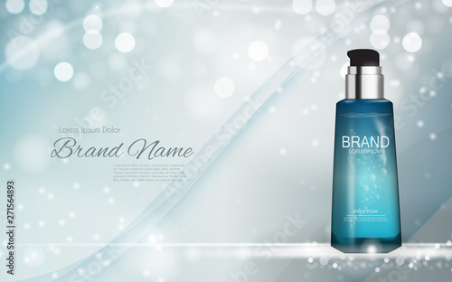 Design Cosmetics Product  Template for Ads or Magazine Background. 3D Realistic Vector Iillustration
