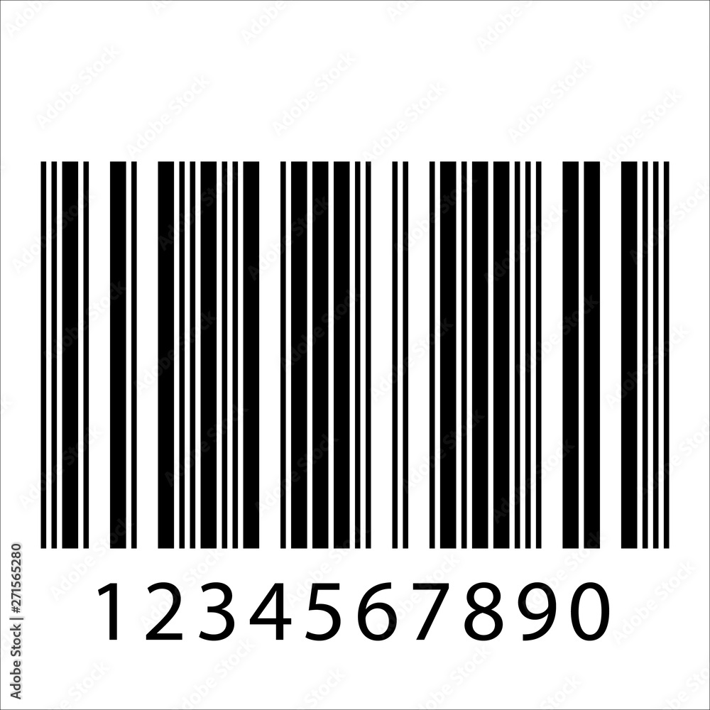 Barcode realistic icon.