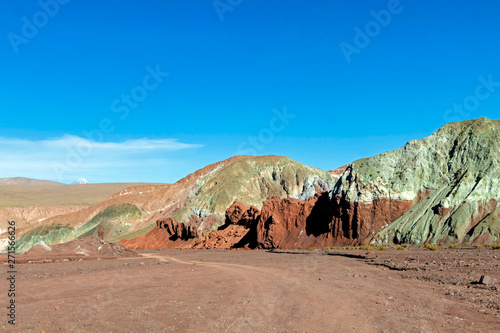 The Valle del Arcoiris rainbow valley in Atacama Desert  Chile