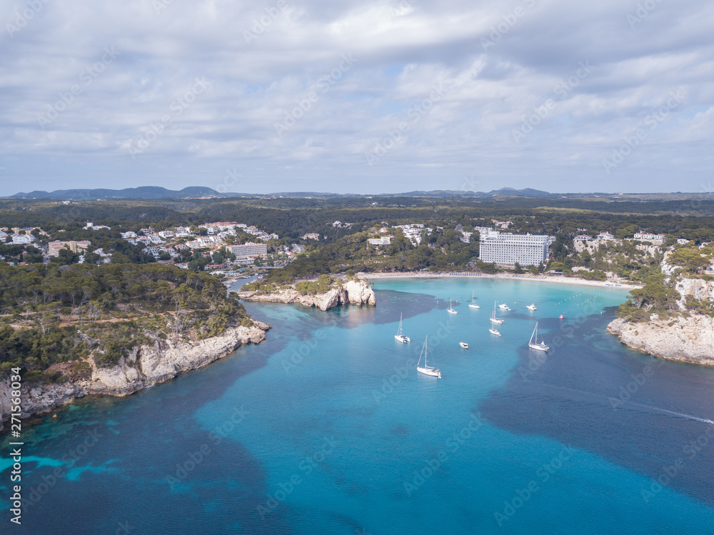 Obraz premium Aerial view of butiful landscape in Menorca Spain