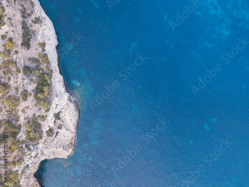 Aerial view of butiful landscape in Menorca Spain photo