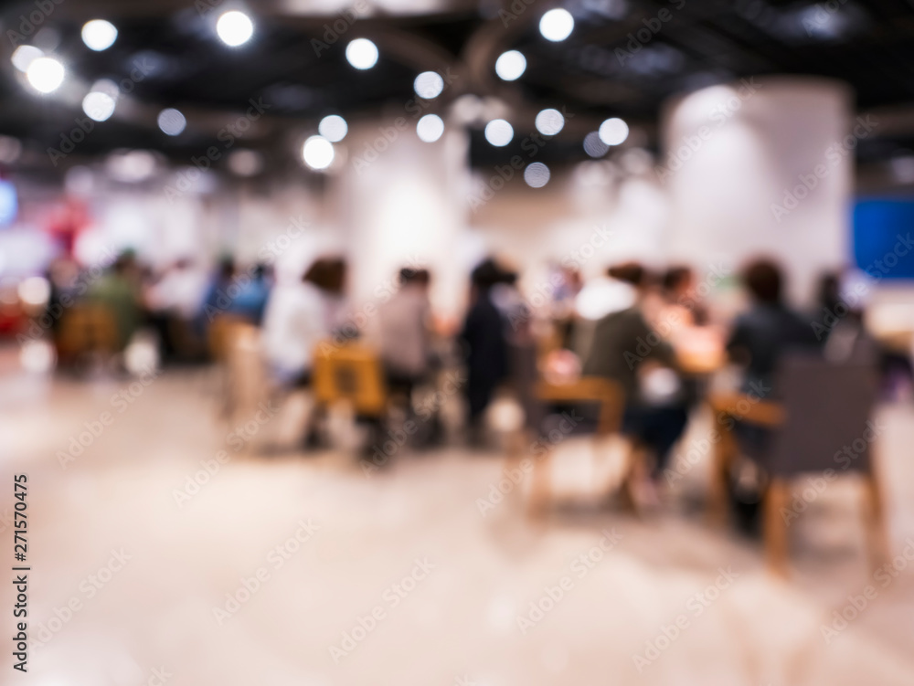 Obraz premium People sitting interior Shop cafe Blur background