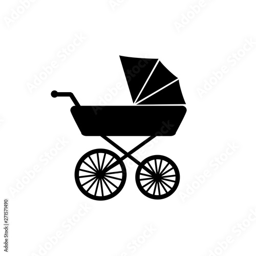 Stroller, carriage vector icon. 