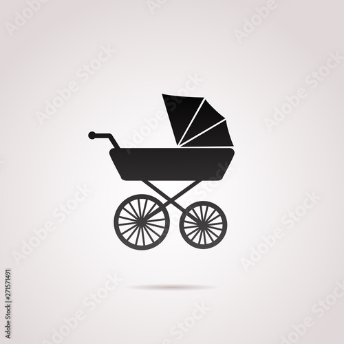 Stroller, carriage vector icon. 