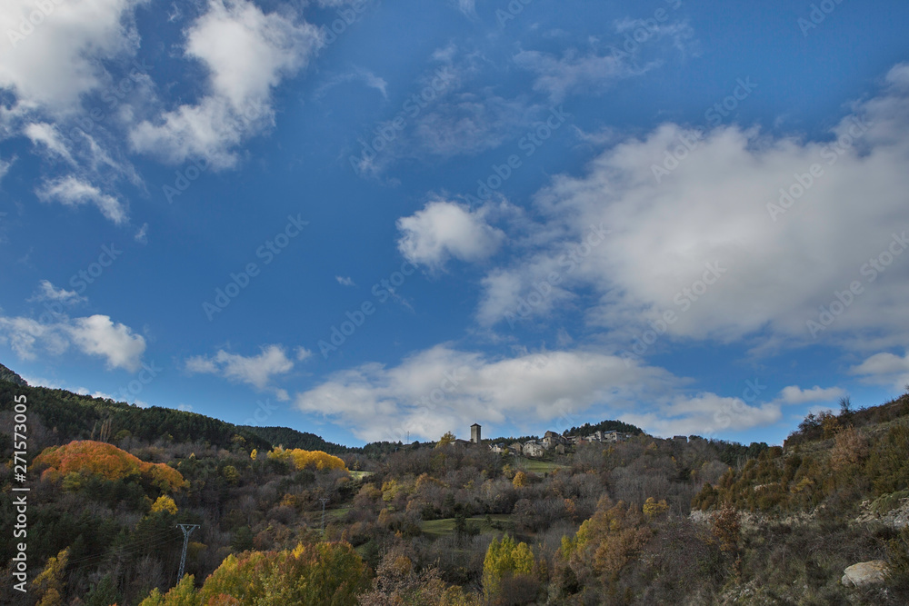 National park of Ordesa and Monte lost in autumn