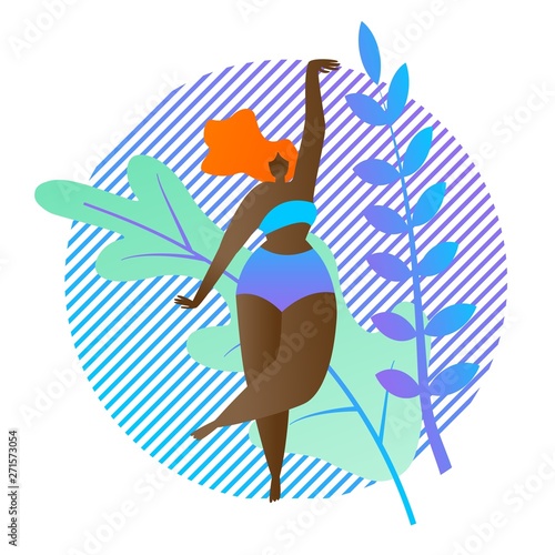 Flexibility and Wellness Sport, Cartoon Flat.