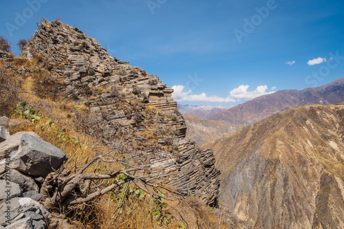 Colca Canyon from Cabanaconde in Peru.