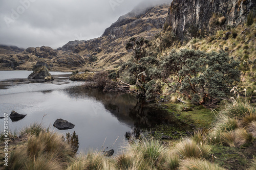 Cajas National Park in the city of Cuenca in Ecuador